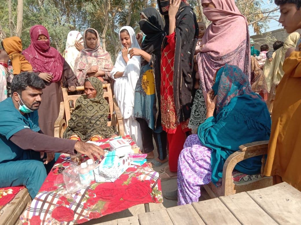 Women waiting at a DPO medical camp